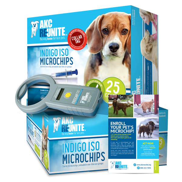 Clinic Kit - Indigo ISO+ Microchips with Prepaid Enrollments and Tags