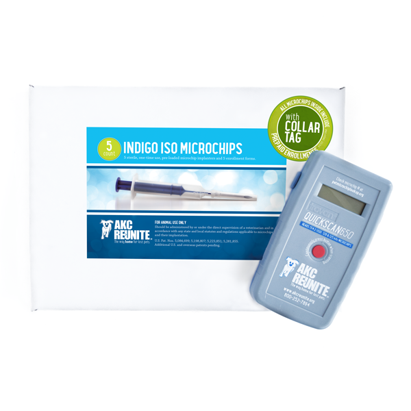 Ready Kit - Indigo ISO+ Microchips with Prepaid Enrollments and Tags